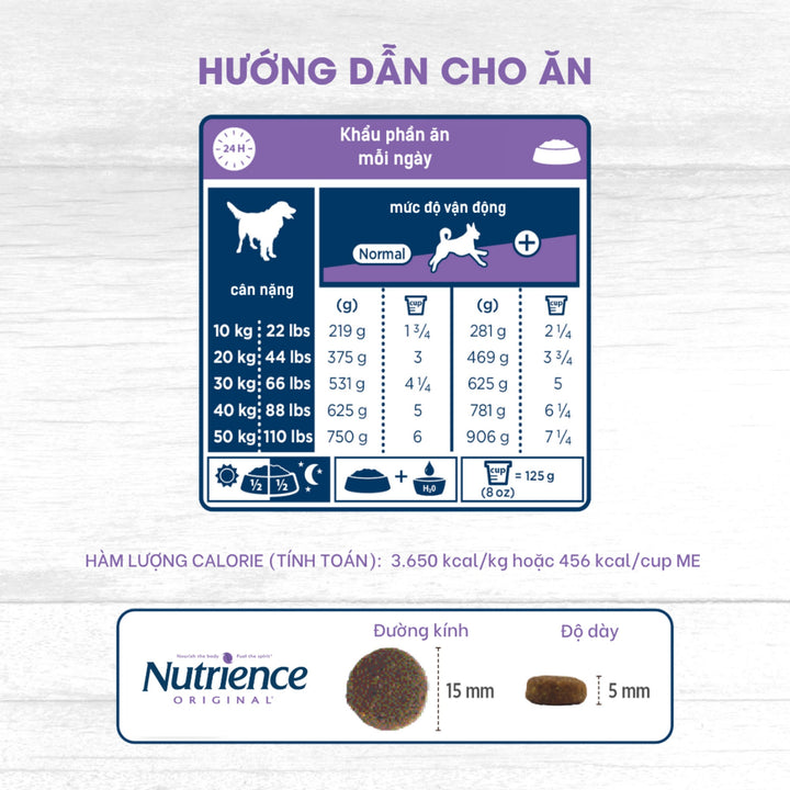 Hạt Nutrience Original Cho Chó Trưởng Thành Giống Vừa & Lớn - Thịt Cừu, Gạo Lứt & Rau Củ Trái Cây, 500g
