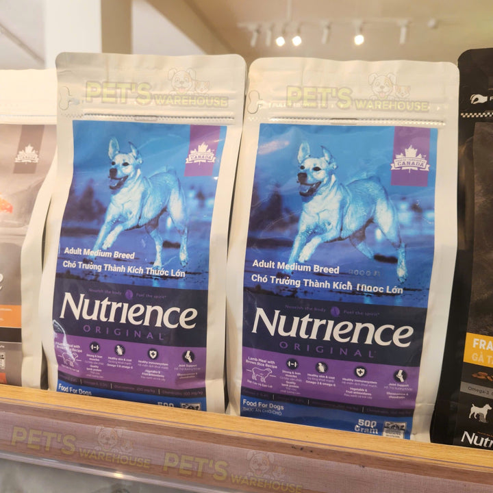 Hạt Nutrience Original Cho Chó Trưởng Thành Giống Vừa & Lớn - Thịt Cừu, Gạo Lứt & Rau Củ Trái Cây, 500g