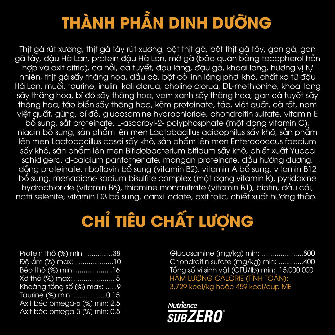 [4.5Kg] Hạt Nutrience Subzero Vị Gà Cho Chó Mọi Lứa Tuổi