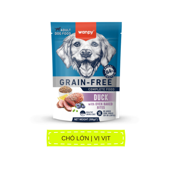 Hạt Wanpy Cho Chó Mèo, Mix Viên Thịt Nướng, Không Ngũ Cốc, Nhiều Vị, Túi 500g