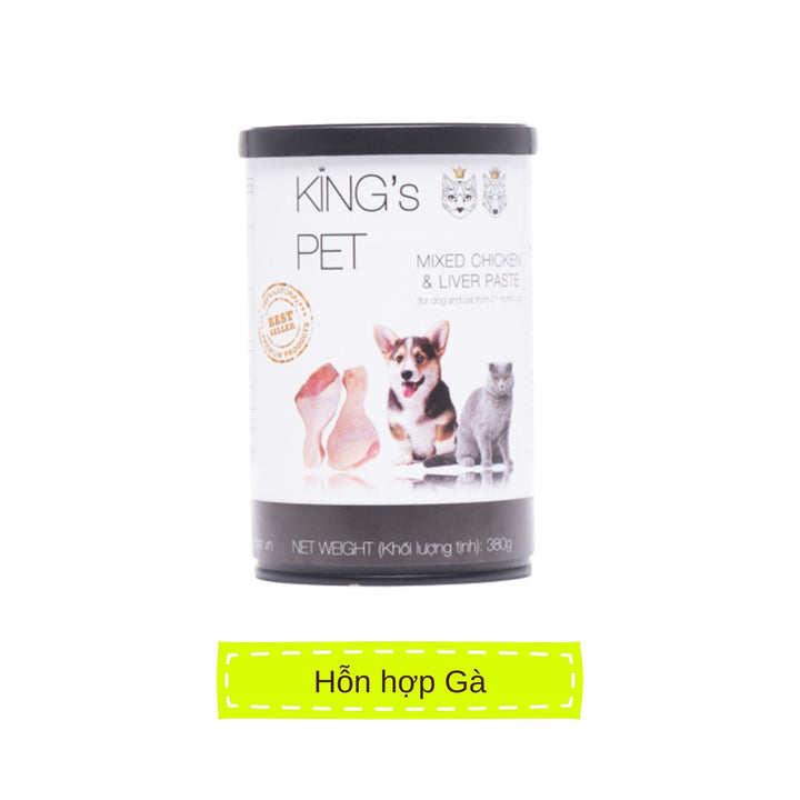 [Combo 12 lon] Pate King's Pet Chó Mèo Mọi Lứa Tuổi 380G