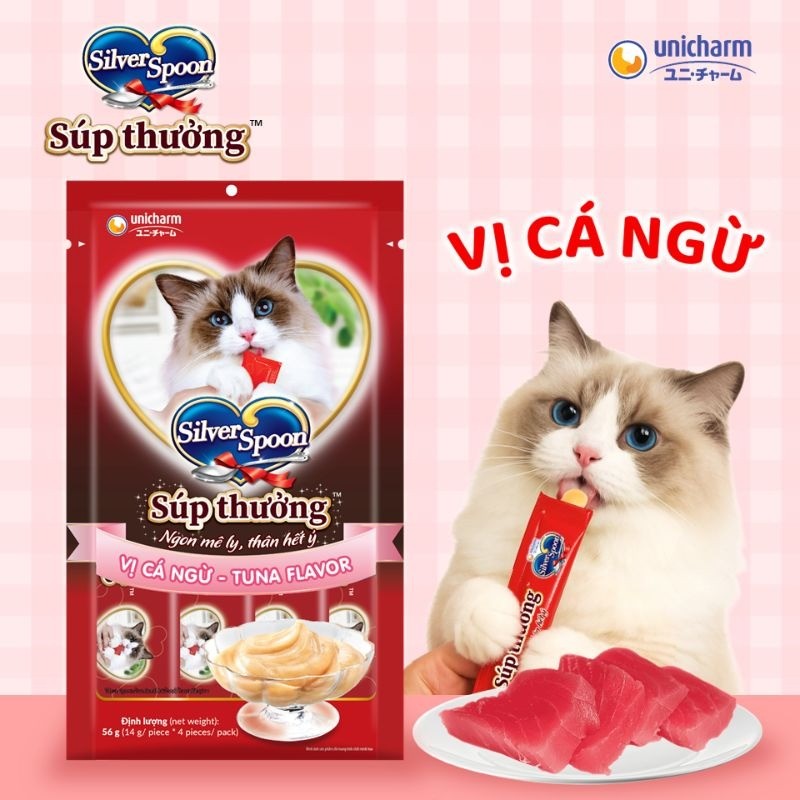Súp Thưởng Mèo Silver Spoon Gói 4 Tuýp