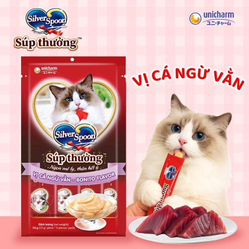 Súp Thưởng Mèo Silver Spoon Gói 4 Tuýp