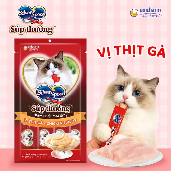 Súp Thưởng Mèo Silver Spoon Gói 4 Tuýp