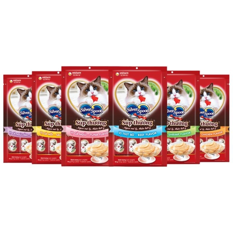 Súp Thưởng Mèo Silver Spoon Gói 4 Tuýp