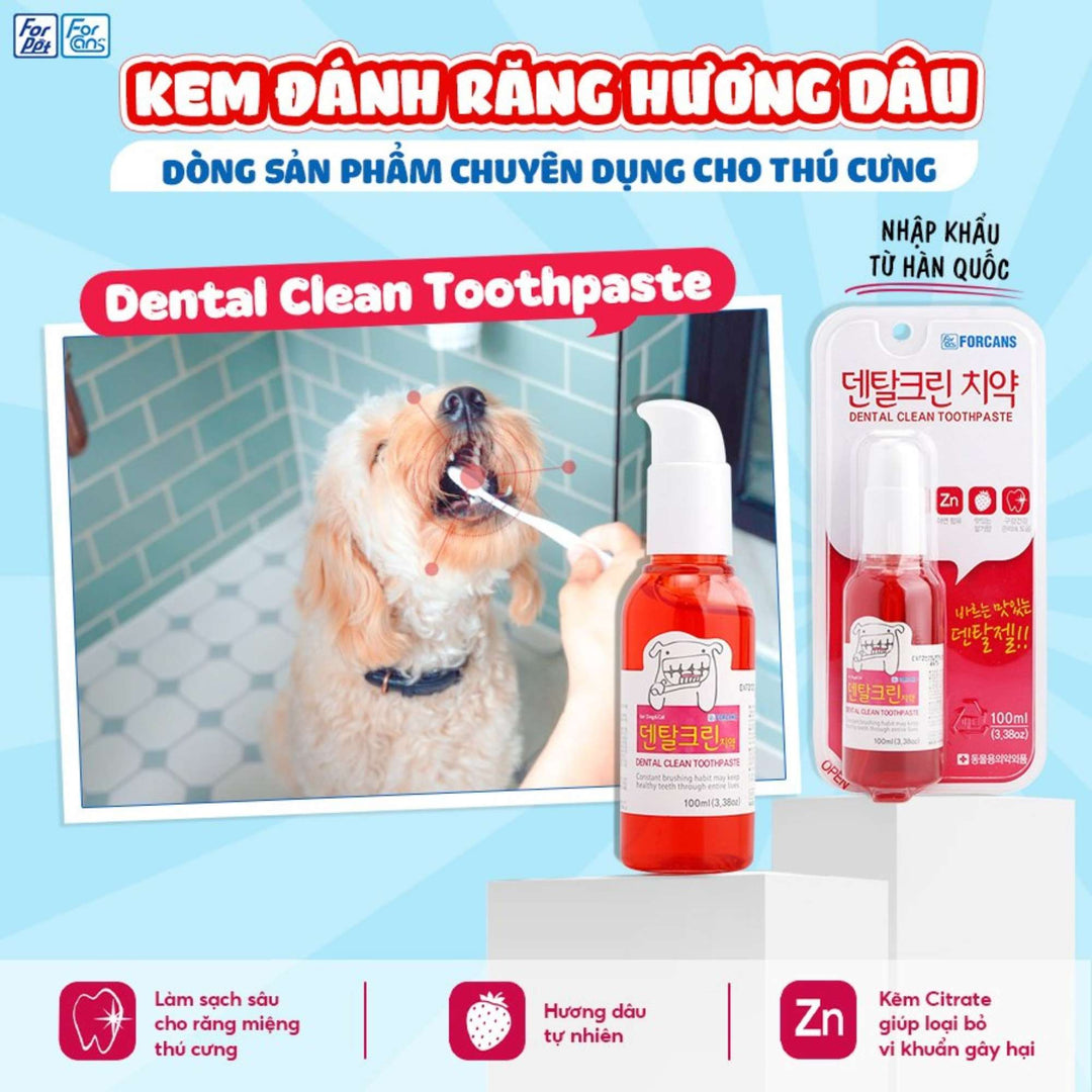 Kem Đánh Răng, Nước Xịt Thơm Miệng Forcans Cho Chó Mèo, 100ML