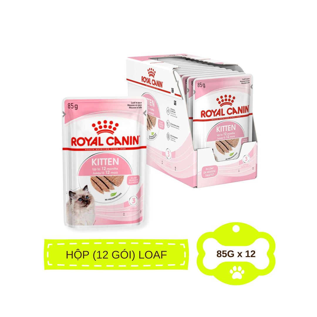 [Combo 3 - 12 Gói] Pate Mèo Con Royal Canin Kitten, Gói 85g