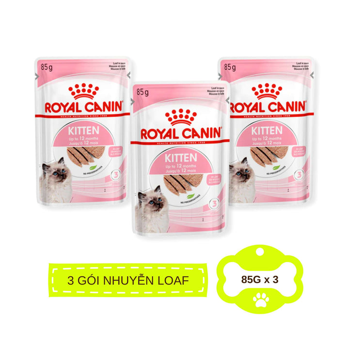 [Combo 3 - 12 Gói] Pate Mèo Con Royal Canin Kitten, Gói 85g
