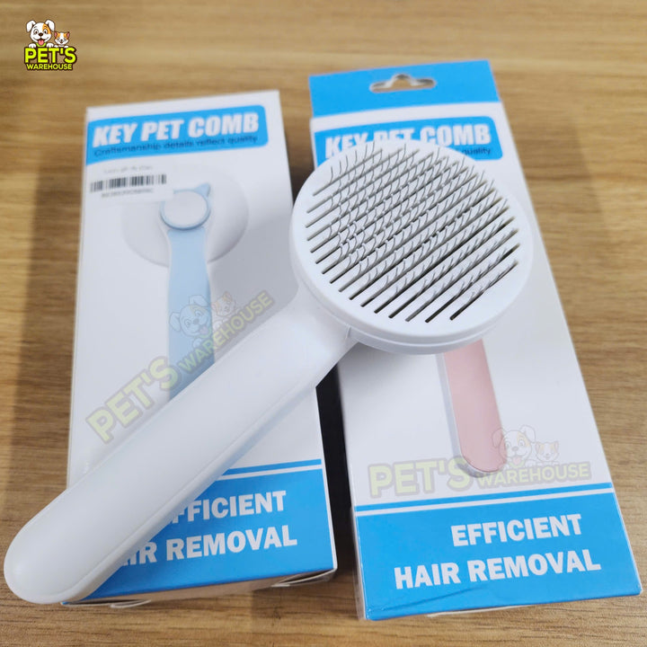 Lược Chải Lông Chó Mèo Có Nút Bấm, Gỡ Rối, Loại Bỏ Lông Rụng, Massage Nhẹ Nhàng, Màu Ngẫu Nhiên
