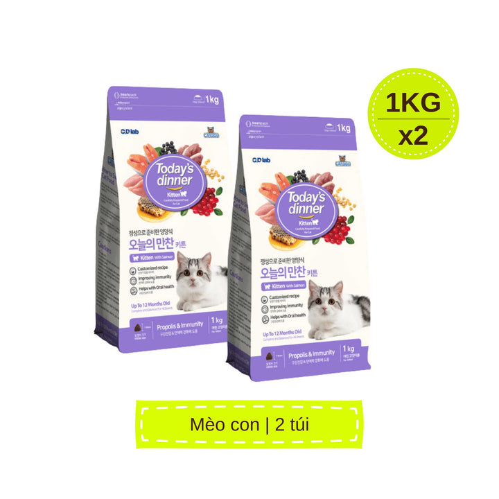 [1KG] Hạt Today's Dinner Mèo Mọi Lứa Tuổi
