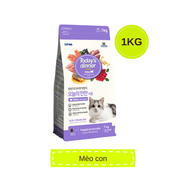 [1KG] Hạt Today's Dinner Mèo Mọi Lứa Tuổi