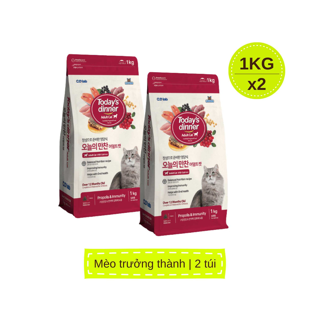 [1KG] Hạt Today's Dinner Mèo Mọi Lứa Tuổi