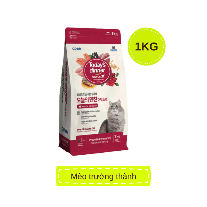[1KG] Hạt Today's Dinner Mèo Mọi Lứa Tuổi
