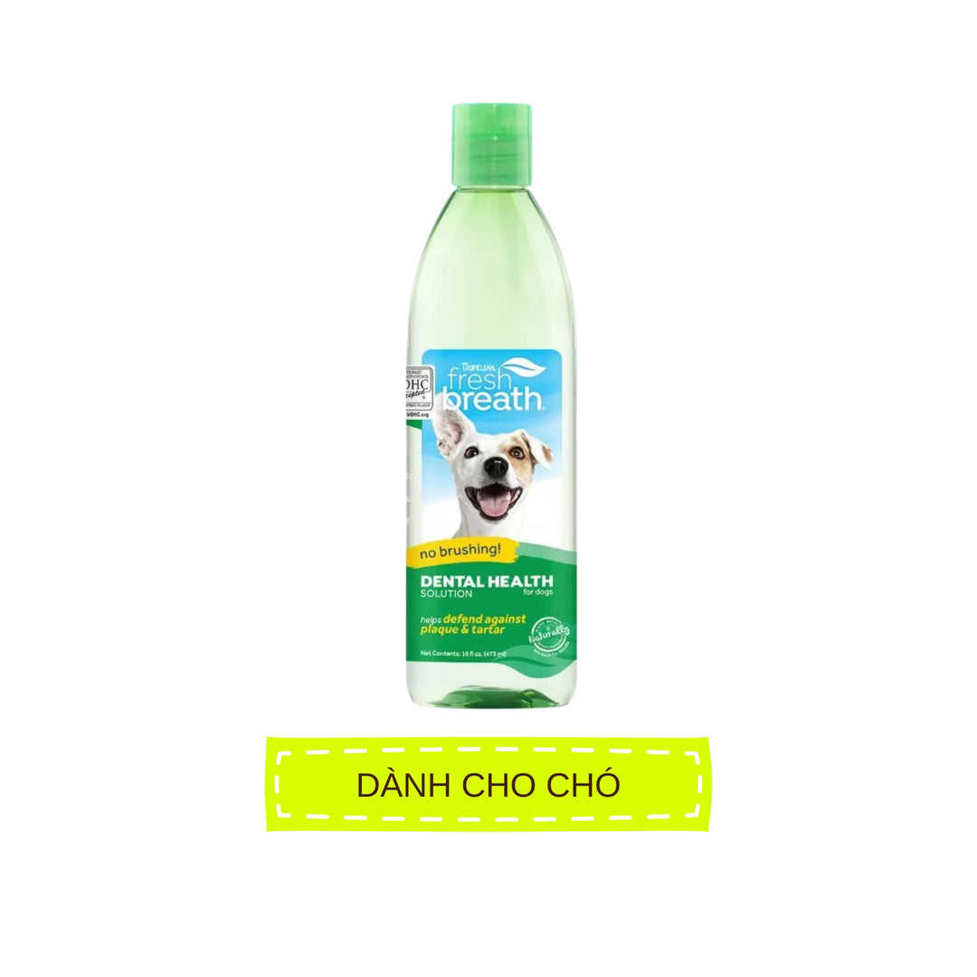 Nước Vệ Sinh Răng Miệng Cho Chó Mèo Tropiclean Fresh Breath, 473ml