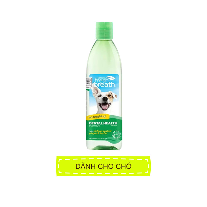 Nước Vệ Sinh Răng Miệng Cho Chó Mèo Tropiclean Fresh Breath, 473ml