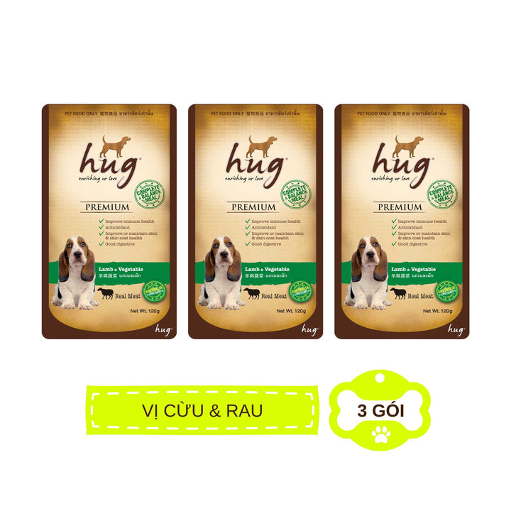 Pate Hug Cho Chó Trưởng Thành, Nhập Khẩu Từ Thái Lan, Nhiều Vị, Gói 120g