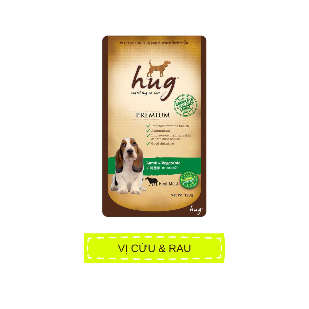 Pate Hug Cho Chó Trưởng Thành, Nhập Khẩu Từ Thái Lan, Nhiều Vị, Gói 120g