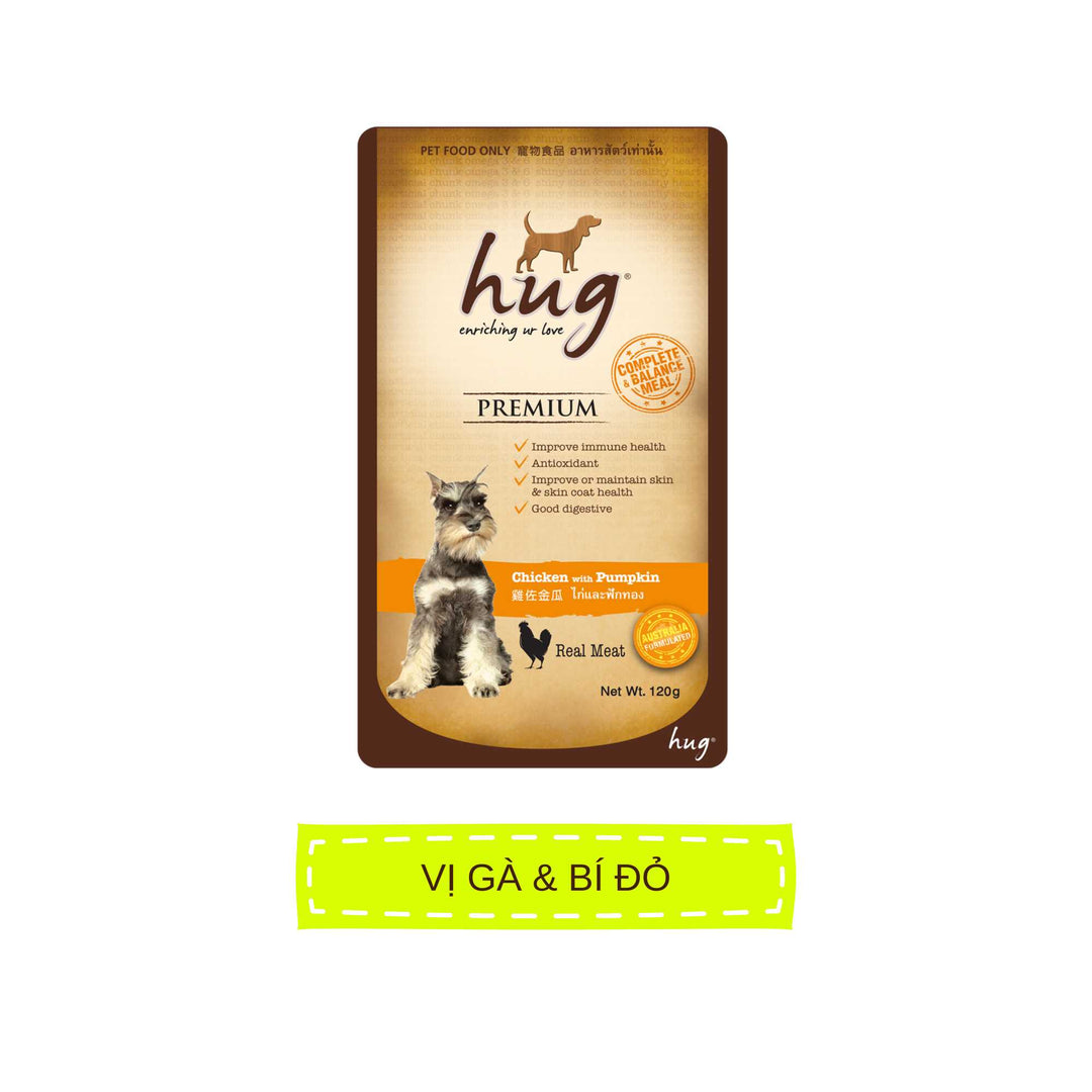 Pate Hug Cho Chó Trưởng Thành, Nhập Khẩu Từ Thái Lan, Nhiều Vị, Gói 120g