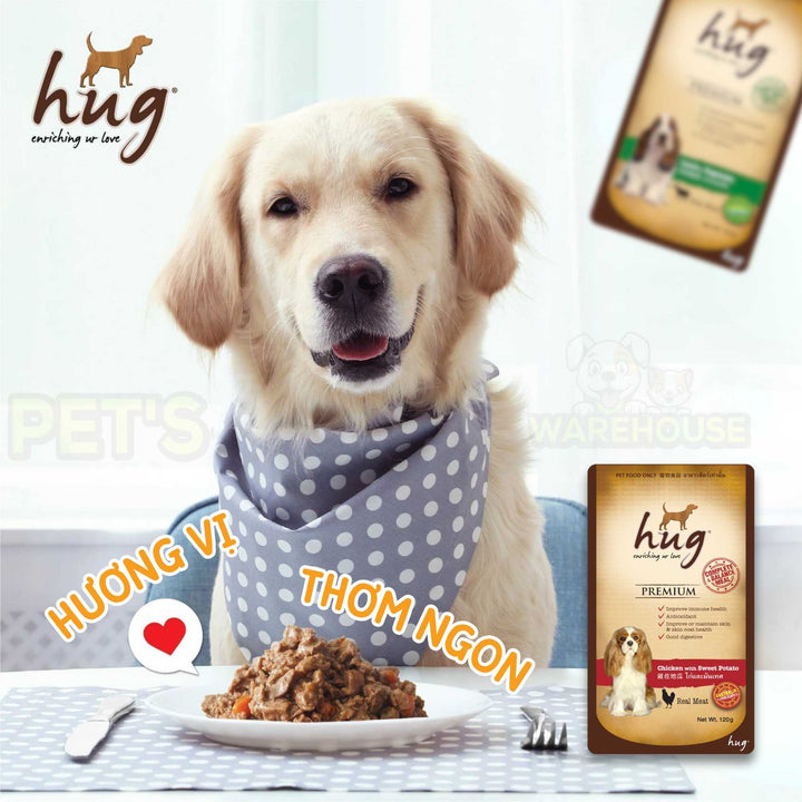 Pate Hug Cho Chó Trưởng Thành, Nhập Khẩu Từ Thái Lan, Nhiều Vị, Gói 120g