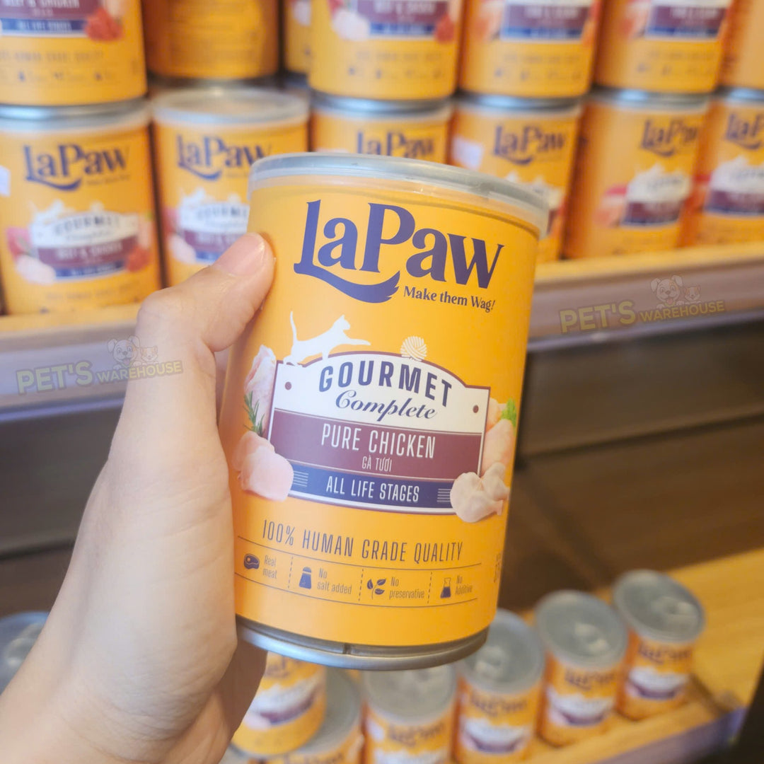 Pate LaPaw Gourmet Cho Mèo Mọi Lứa Tuổi, Lon 375g, Nhiều Vị