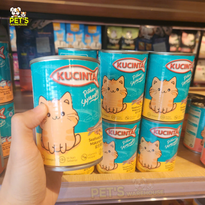 [Combo 12 - 24 Lon] Pate Kucinta Cho Mèo, Lon Lớn 400g Tiết Kiệm