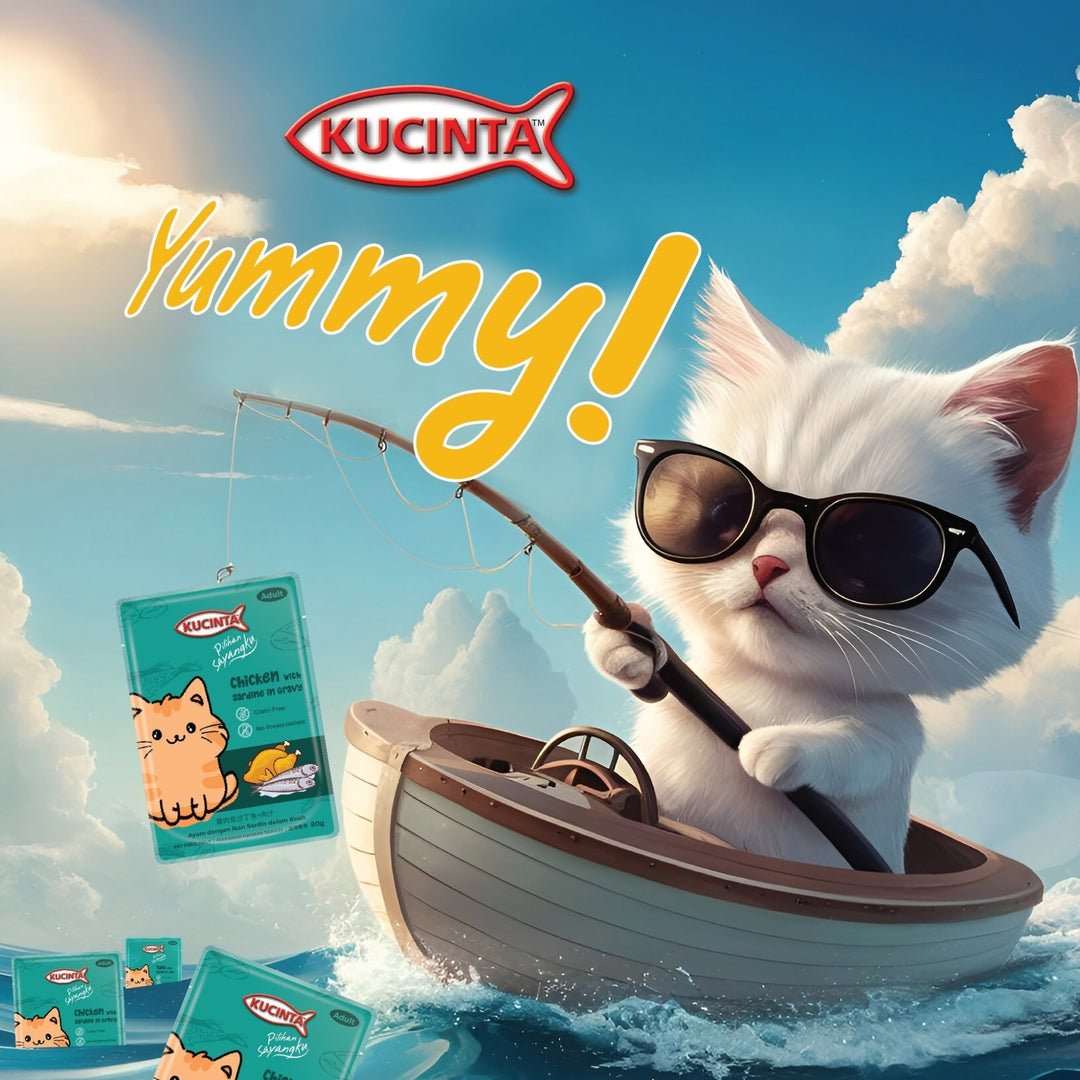 Pate Kucinta Cho Mèo Trưởng Thành, Gói 80g Tiện Lợi, Có Mix Vị