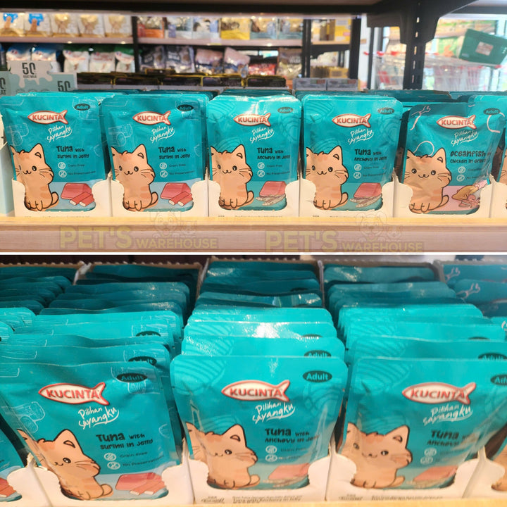 Pate Kucinta Cho Mèo Trưởng Thành, Gói 80g Tiện Lợi, Có Mix Vị