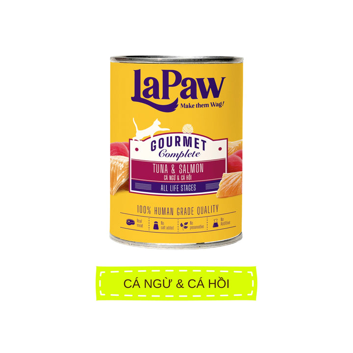 Pate LaPaw Gourmet Cho Mèo Mọi Lứa Tuổi, Lon 375g, Nhiều Vị