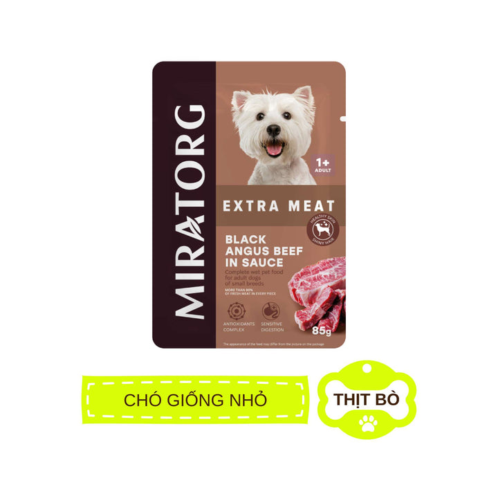 Pate Miratorg Cho Chó Trưởng Thành, Gói 85g, Nhiều Vị