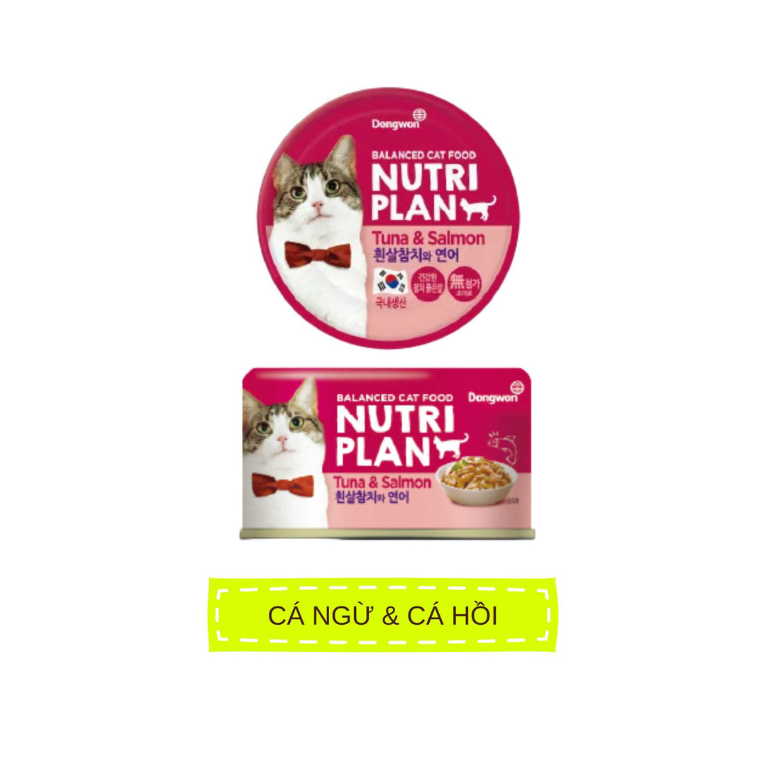 Pate Cho Mèo Nutri Plan Cá Ngừ Mix,Mèo Trưởng Thành, Lon 160g