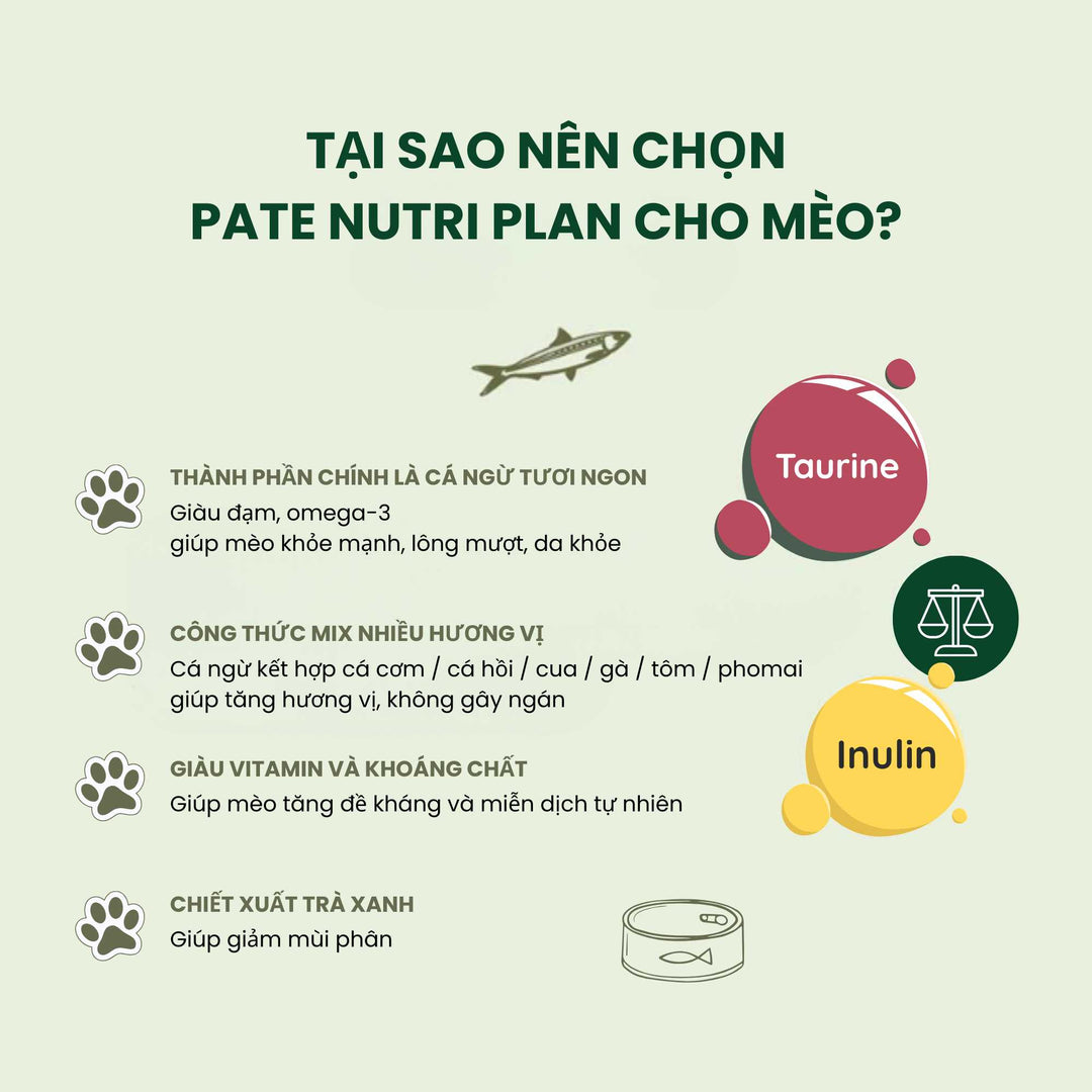 Pate Cho Mèo Nutri Plan Cá Ngừ Mix,Mèo Trưởng Thành, Lon 160g
