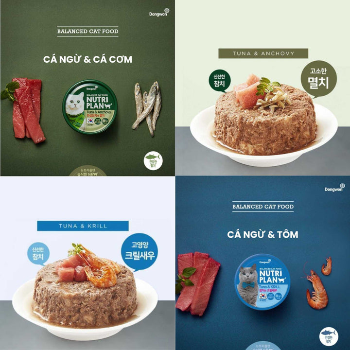 Pate Cho Mèo Nutri Plan Cá Ngừ Mix,Mèo Trưởng Thành, Lon 160g
