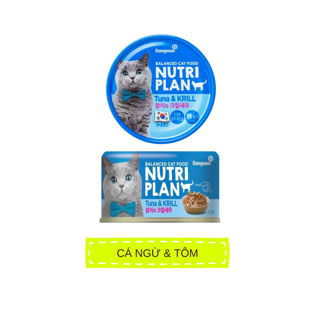 Pate Cho Mèo Nutri Plan Cá Ngừ Mix,Mèo Trưởng Thành, Lon 160g