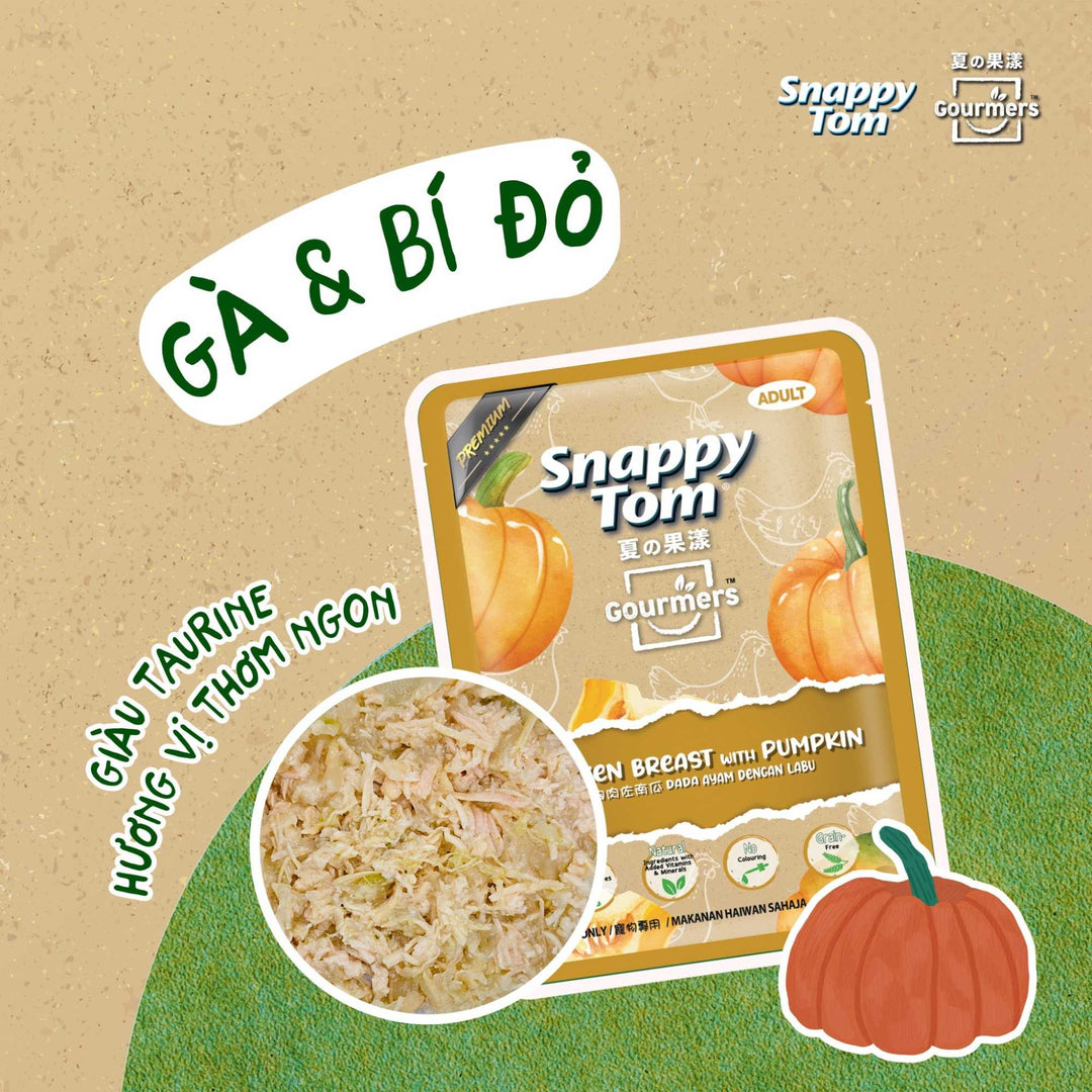 [Combo 24 Gói] Pate Snappy Tom Cho Mèo, Gourmers Series, Phiên Bản Trái Cây Mới, Gói 70g