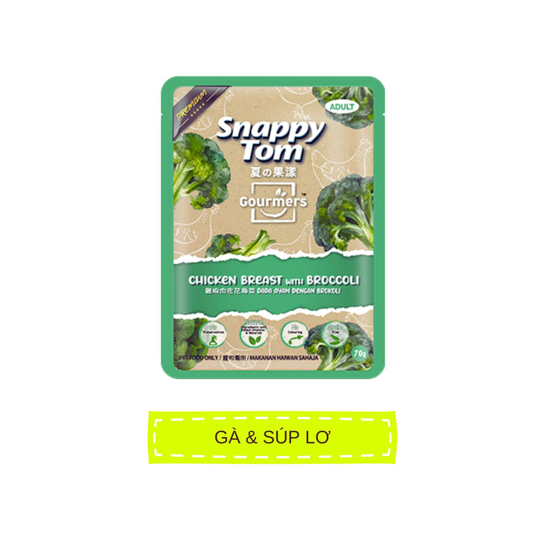 Pate Trái Cây Snappy Tom Cho Mèo, Hương Vị Mới, Gói 70g