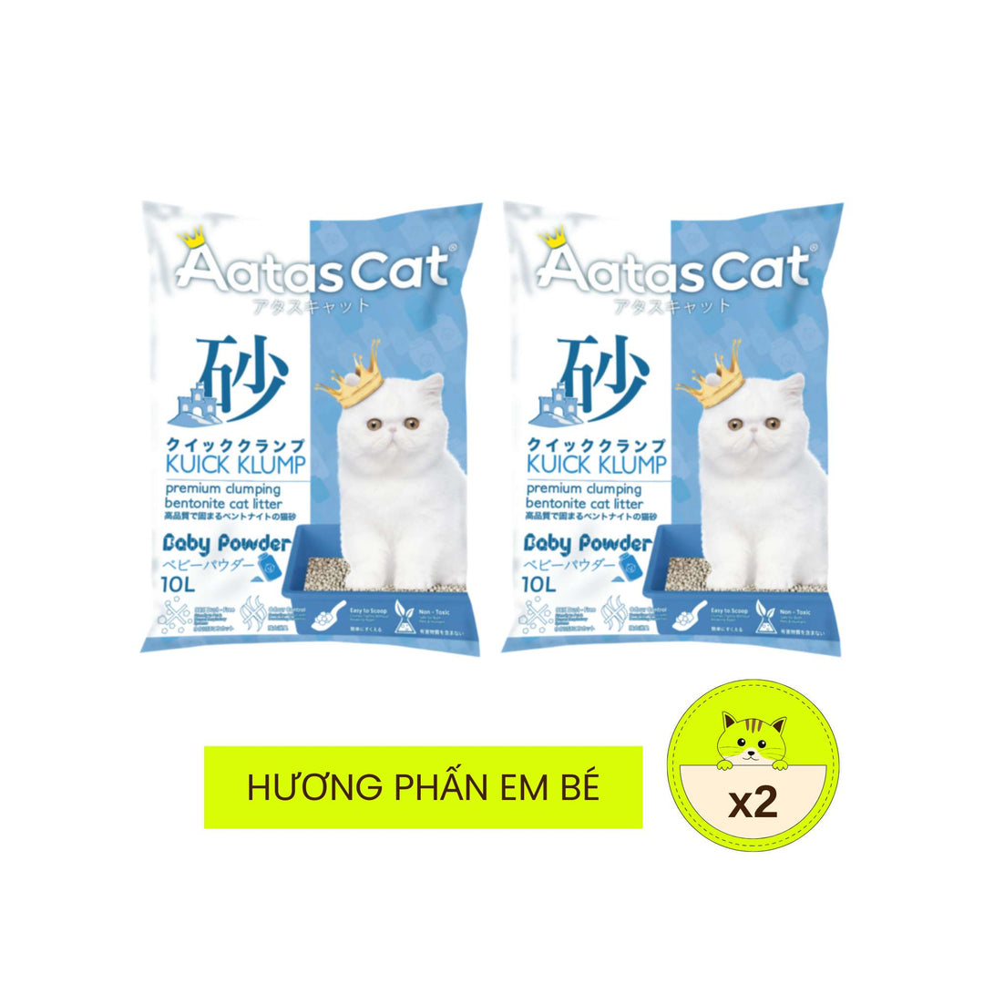 Cát Đất Sét Aatas Vệ Sinh Cho Mèo, 10L