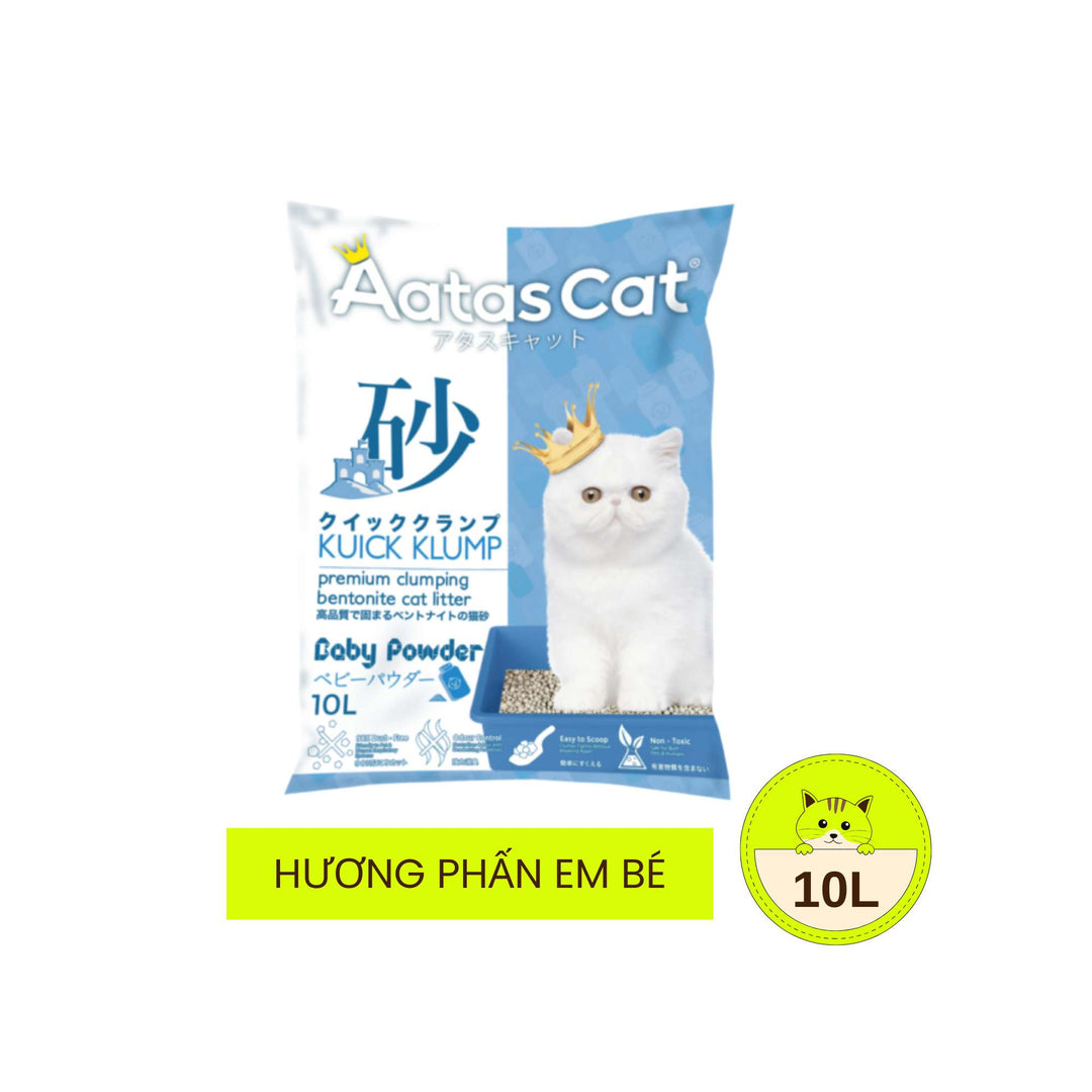 Cát Đất Sét Aatas Vệ Sinh Cho Mèo, 10L