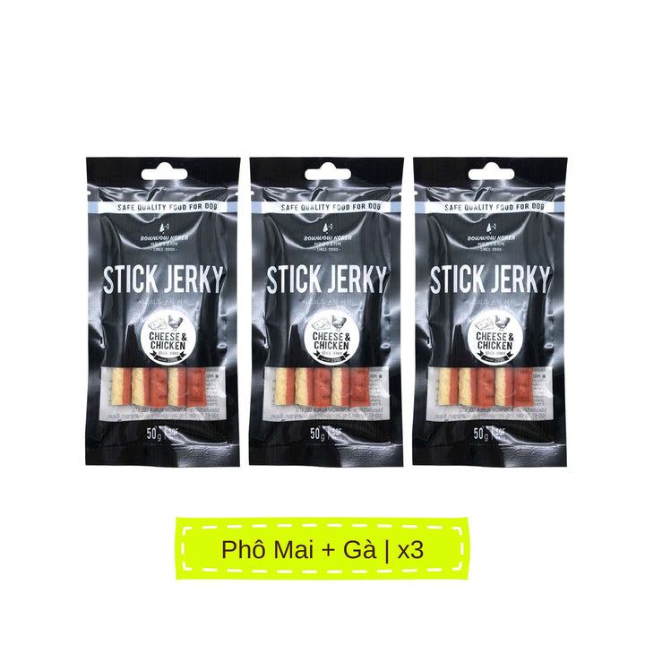 Snack Que Mềm Stick Jerky Bowwow Chó 50G