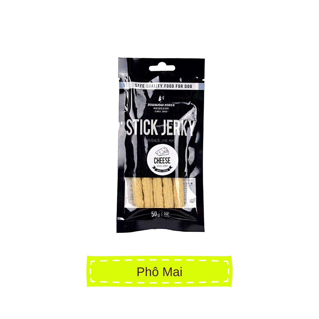 Snack Que Mềm Stick Jerky Bowwow Chó 50G