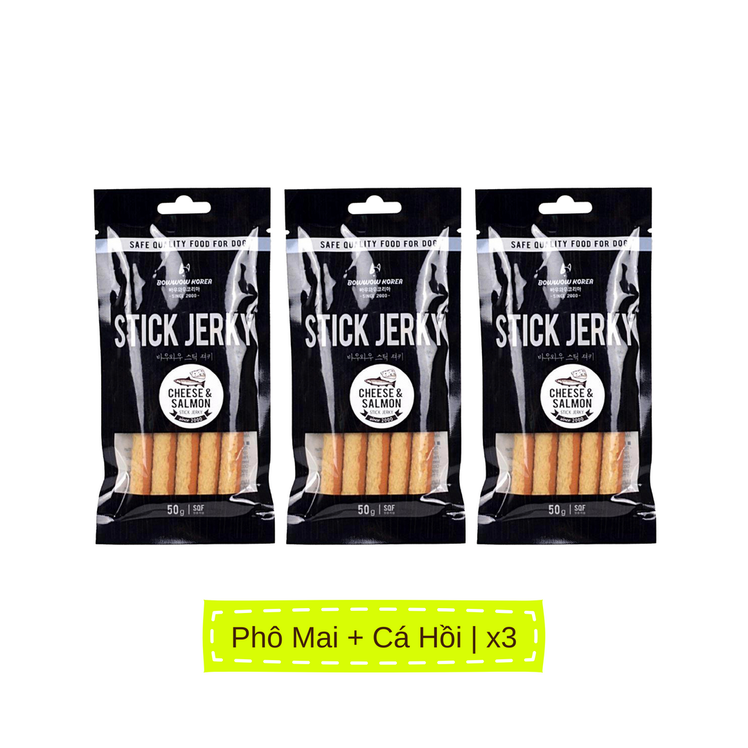 Snack Que Mềm Stick Jerky Bowwow Chó 50G