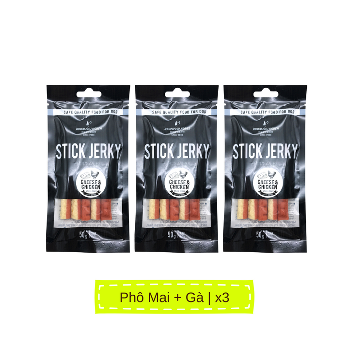Snack Que Mềm Stick Jerky Bowwow Chó 50G