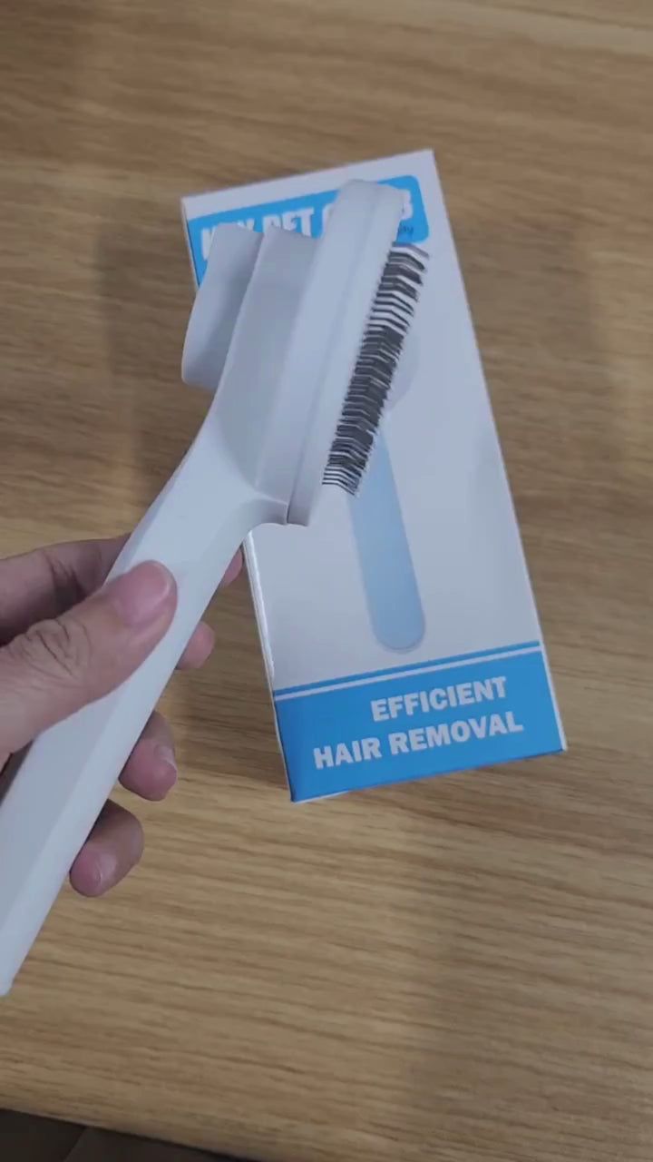 Lược Chải Lông Chó Mèo Có Nút Bấm, Gỡ Rối, Loại Bỏ Lông Rụng, Massage Nhẹ Nhàng, Màu Ngẫu Nhiên