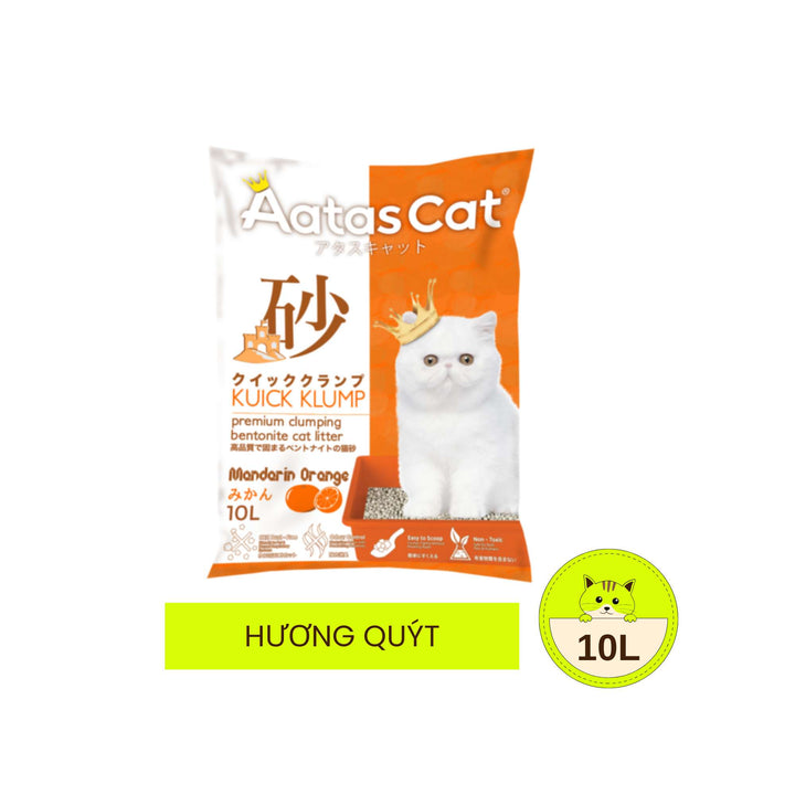 Cát Đất Sét Aatas Vệ Sinh Cho Mèo, 10L