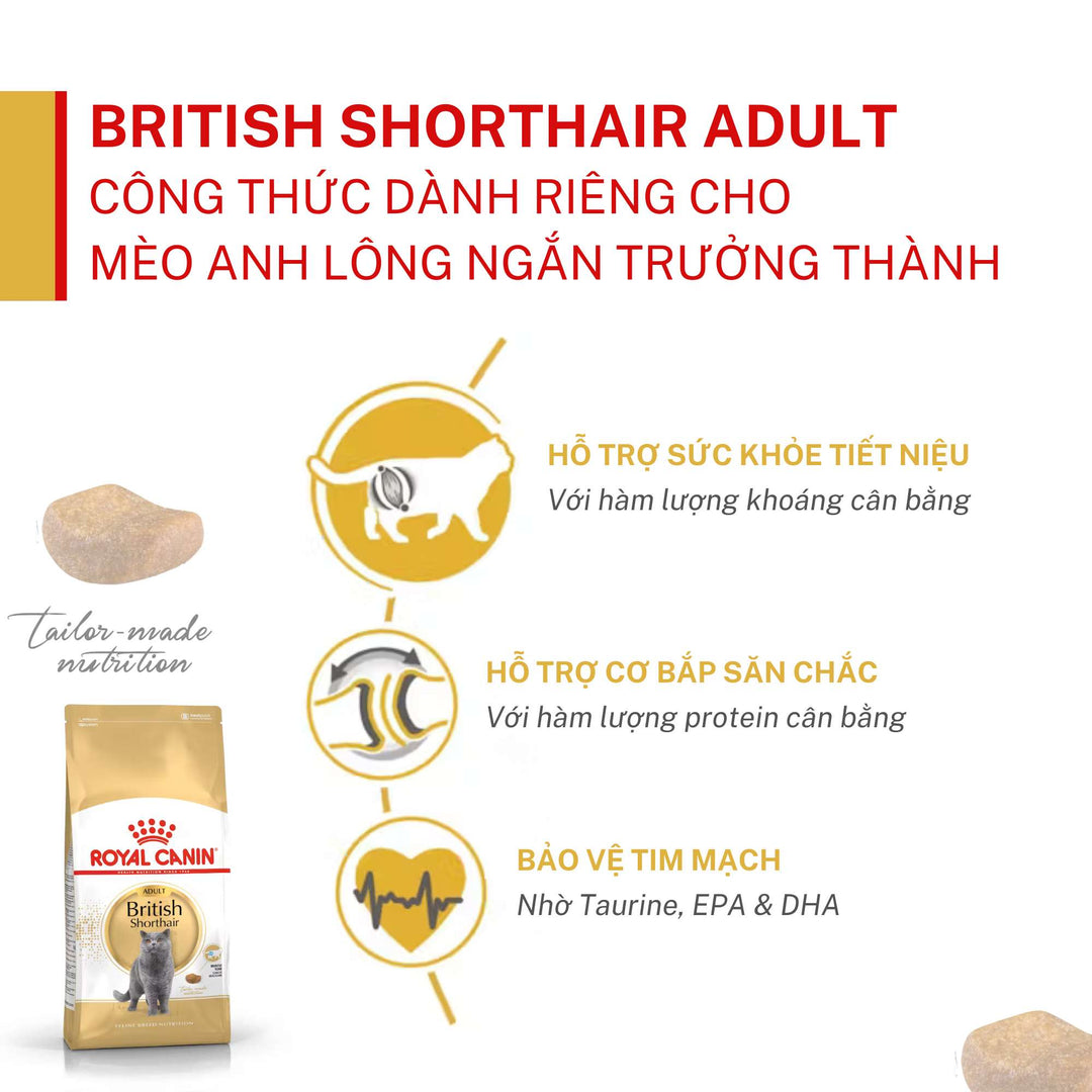Hạt Cho Mèo Anh Lông Ngắn Royal Canin British Shorthair, Túi 2Kg