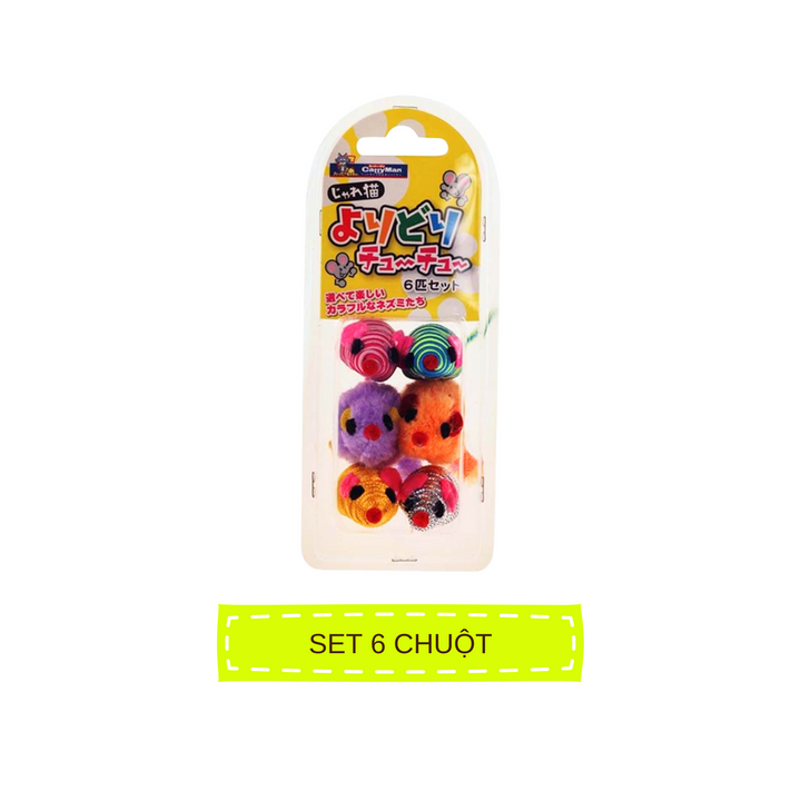 Set Đồ Chơi 6 Bóng, 6 Chuột CattyMan Cho Mèo