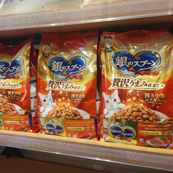 Hạt Silver Spoon (Nhật Bản) Cho Mèo Mọi Lứa Tuổi, Dòng Thơm Ngon, Túi 1Kg