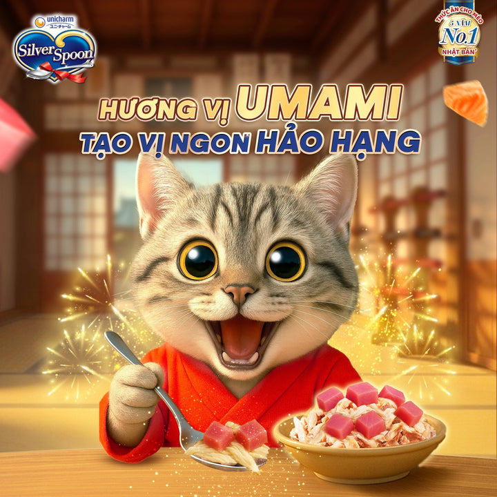 Pate Mèo Silver Spoon Dạng Sốt/Dạng Thạch/Vị Tự Nhiên Đặc Biệt, Gói 60g