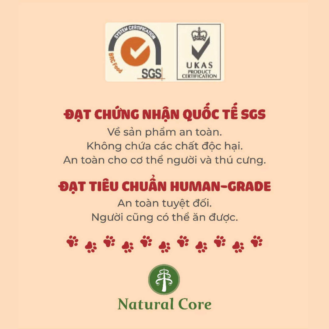 Snack Natural Core Thịt Gà / Vịt Sấy Cứng & Sấy Mềm Cho Chó, 180g