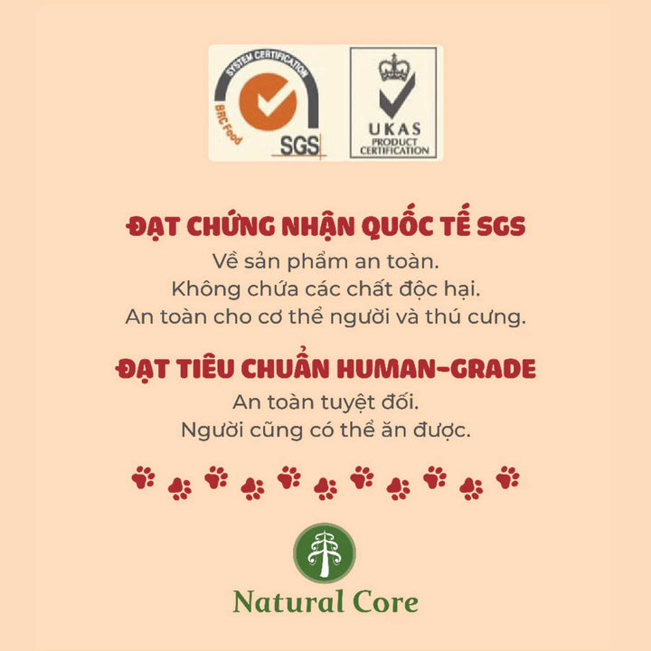 Snack Natural Core Thịt Gà / Vịt Sấy Cứng & Sấy Mềm Cho Chó, 180g
