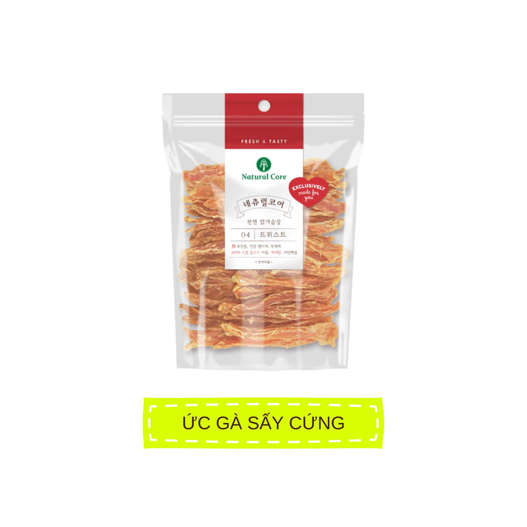 Snack Natural Core Thịt Gà / Vịt Sấy Cứng & Sấy Mềm Cho Chó, 180g